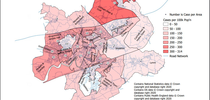 Warrington’s latest COVID-19 hot spots revealed as infection rates