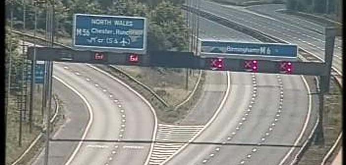 M6 closed in both directions near Warrington